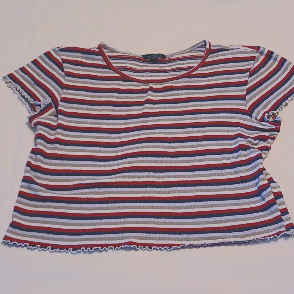 Crop Top Striped Tshirt American Eagle Size Med.